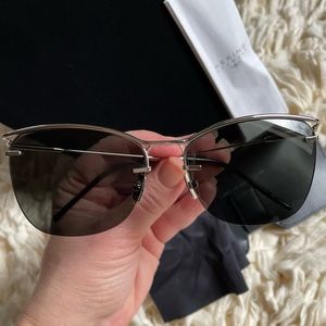 Saint Laurent Paris rimless silver sunglasses